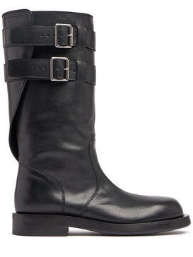 30mm Milan soft leather biker boots