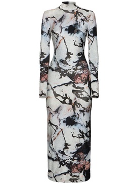 Marmo printed chenille dress