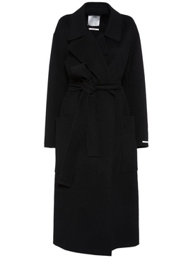 Veleno double breast belted wool coat