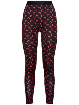 Moon printed jersey stirrup leggings