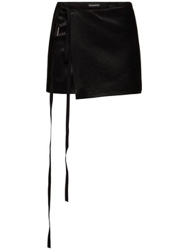 Jolien satin mini wrap skirt