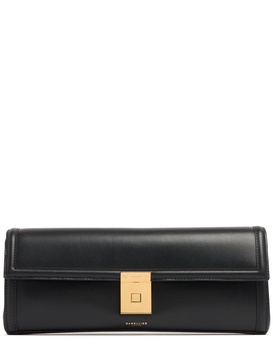 Paris smooth leather clutch