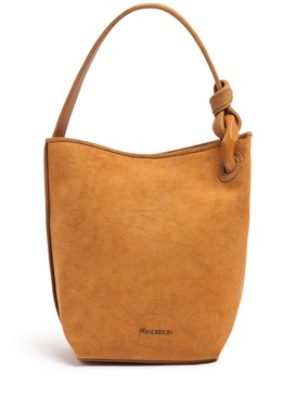 Corner Bucket suede tote bag