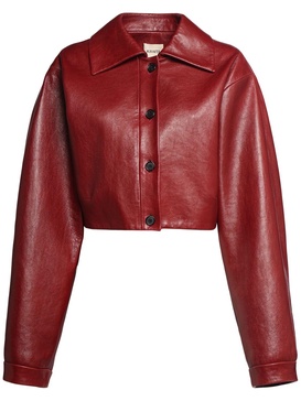 Sue cropped leather jacket