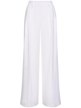 Linen mid rise wide pants