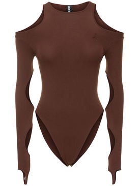 Sculpting jersey cutout bodysuit