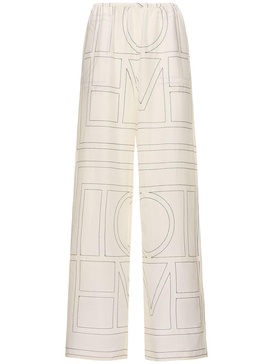 Monogram cotton blend pajama pants