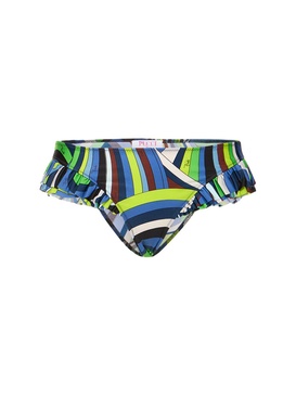 Iride printed Lycra bikini bottoms