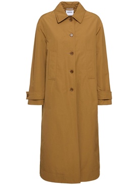 Eleanor gabardine long trench coat