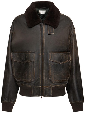 Adonis leather & shearling jacket