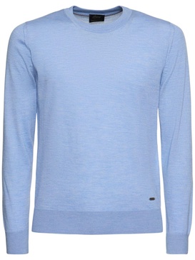 Cashmere & silk classic crewneck sweater