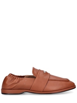 Square penny loafers w/ band