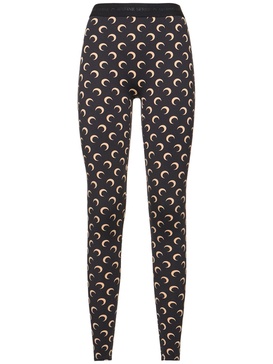 Moon print jersey stirrup leggings