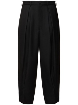 Wide leg wool pants