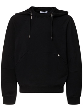 Hooded cotton full-zip sweatshirt