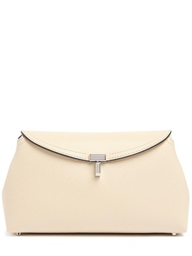 T-Lock grain leather clutch