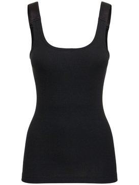 Stretch jersey tank top