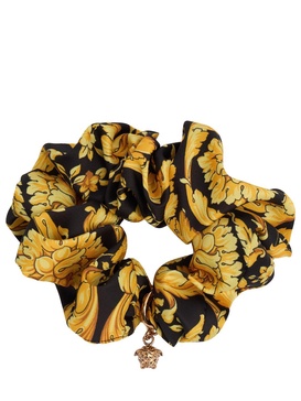 Baroque print scrunchie