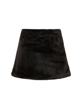 Plush mini skirt