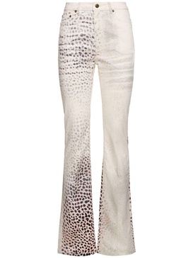 Shark printed drill jeans