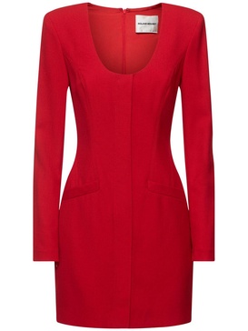 Tailored wool blend mini dress