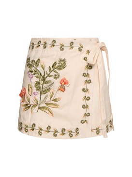 Luna linen mini skirt