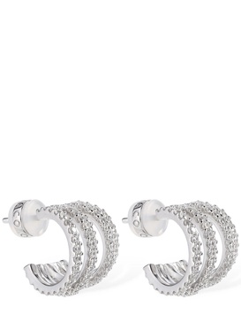 Five-hoop crystal earrings