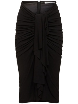 Vivenda draped midi skirt