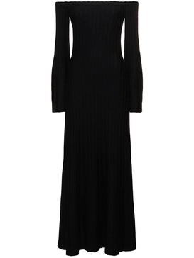 Menil wool blend rib knit midi dress