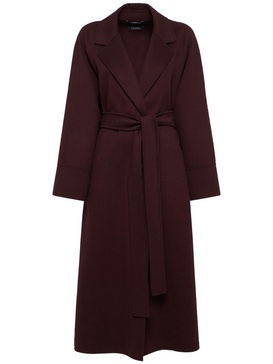 Agata belted wool long coat