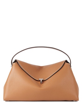 T-Lock grain leather top handle bag