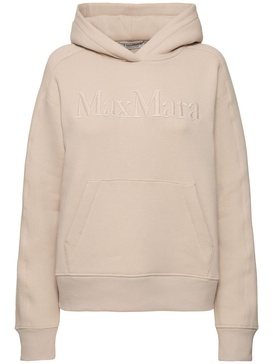 Malva logo embroidery jersey hoodie