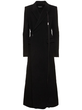 Eleni wool felt long coat