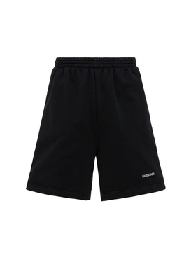 Logo cotton sweat shorts