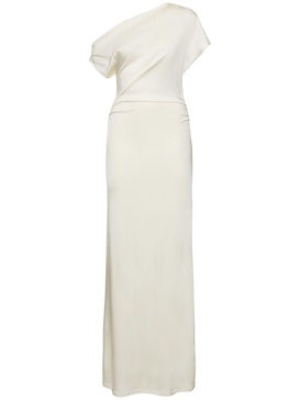 Inez viscose blend jersey long dress