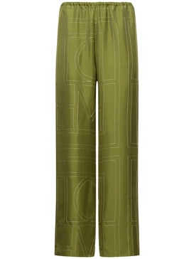 Monogram silk pajama pants