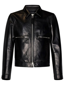 Tom Ford Two-Way Zip Fastened Leather Jacket