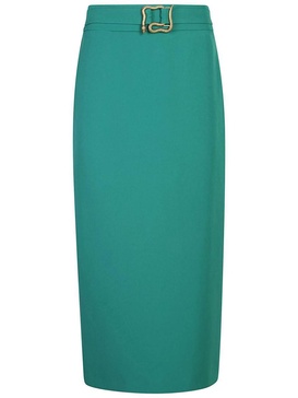 snake-buckle pencil skirt