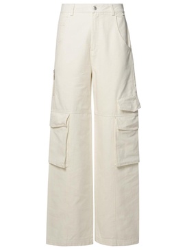 GCDS Logo Patch Wide-Leg Cargo Pants