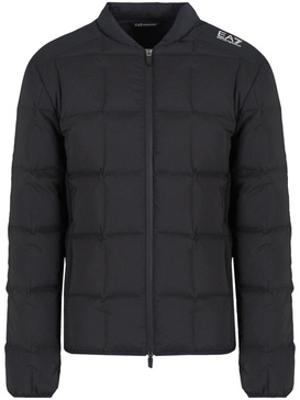 Ea7 Emporio Armani Logo Down Jacket in Black