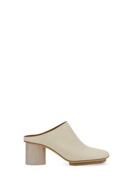 Uma Wang Leather Mule in White