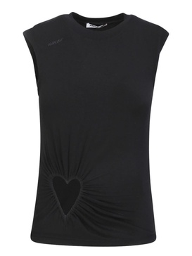 Cut Out Hearts Black Top