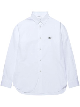 x Lacoste logo-patch cotton shirt 