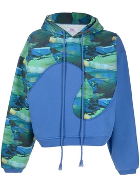 Erl Unisex Printed Swirl Fleece Hoodie Knit