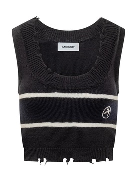 Ambush Destroyed Ribbed Crewneck Top