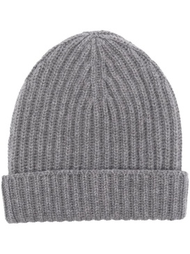 Malo Ribbed Hat in Grey