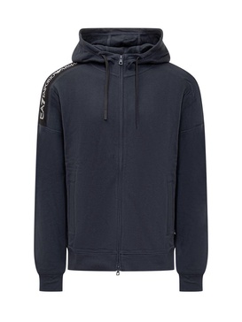 Ea7 Emporio Armani Logo-Printed Zipped Hoodie