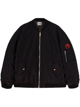 logo-embroidered bomber jacket