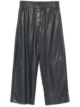 Antonelli Poggiolo Pants In Faux Leather in Grey