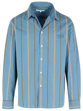 Maison Kitsuné 'Relaxed' Light Blue Cotton Blend Shirt